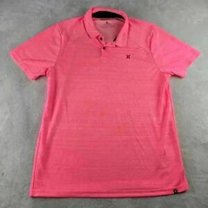 Hurley x Buckle Men's Shirt Size L Hot Pink Short Sleeve Polo